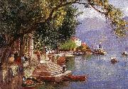 John Douglas Woodward Villa Carlotta, Lake Como oil